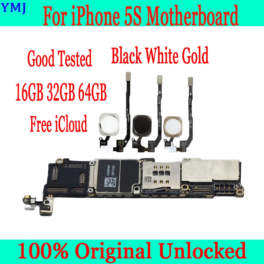 16 Гб/32 ГБ/64 ГБ для iphone 5S материнская плата с/без за счет сканера отпечатков пальцев
