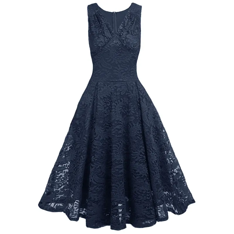 

2021 Summer Hot Style Sexy V-neck Maxi Dresses Womens Pleated Lace Party Dress Waist Big Swing Bridesmaid Wedding Robe Gown