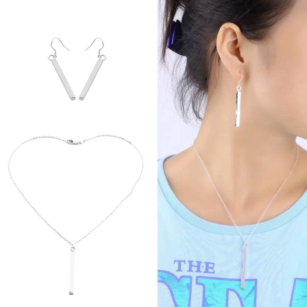 Шикарная девушка кулон ожерелье и серьги Модные Ювелирные наборы Свадебные