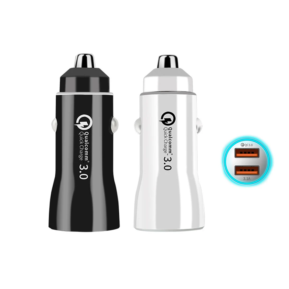 Автомобильное зарядное устройство с быстрой зарядкой 3 0 USB для смартфона быстрая