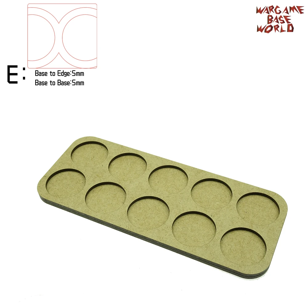 Основа Wargame World Tray 10 опоров 32 мм круглая двойная форма Beeline MDF|Наборы для сборки