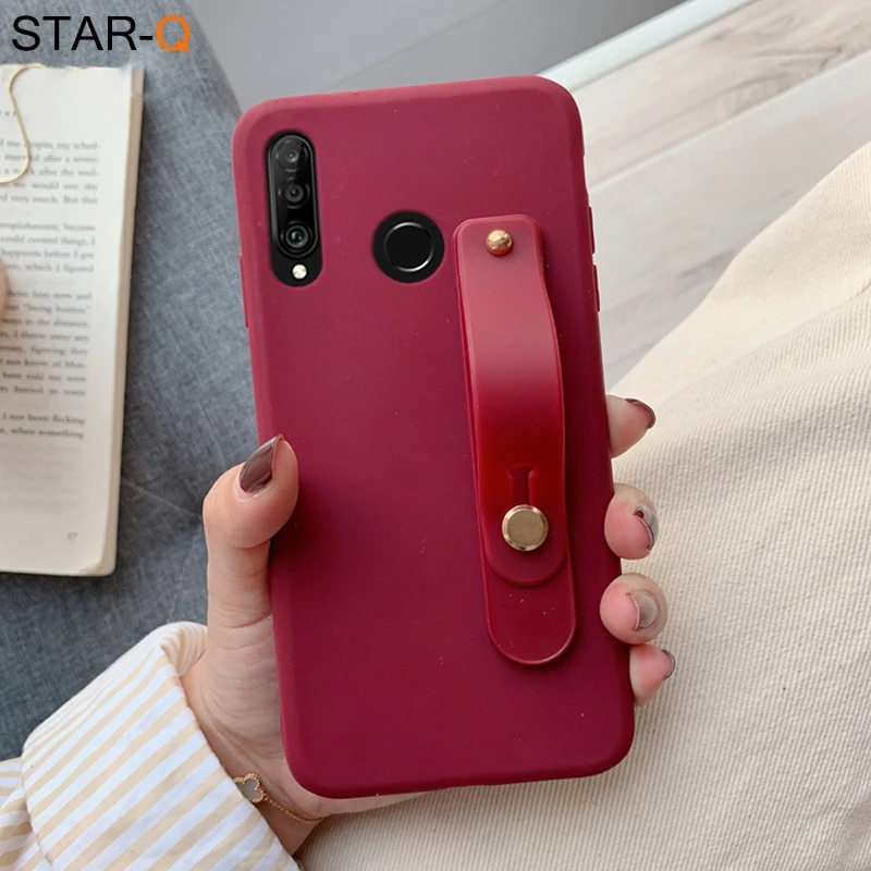 

for huawei honor 20s Russia & global wrist strap phone holder silicone case on honor 20 s pro lite soft tpu back cover honor20