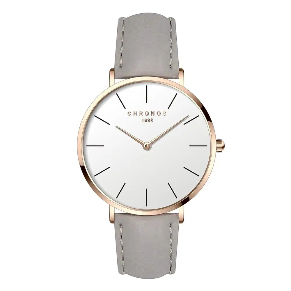 Relogio masculino Элитный бренд Chronos 1898 кварцевые часы Reloj Mujer Для женщин часы Для Мужчин Корпус из розового золота унисекс Montre Femme