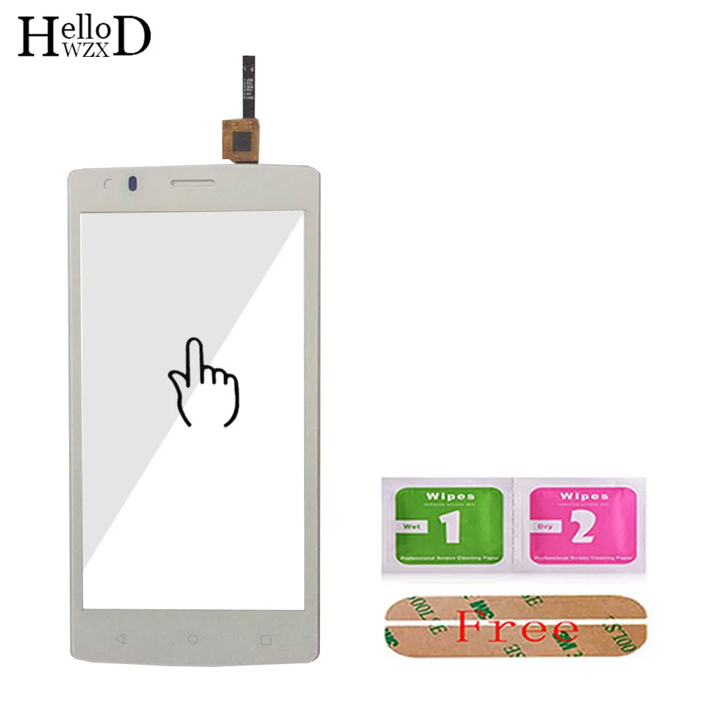mobile phone touch front glass for fly fs502 touch screen glass digitizer lens sensor parts flex cable tools adhesive free global shipping