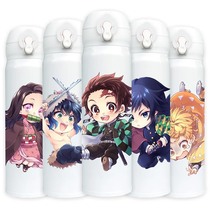 

Demon Slayer Anime Thermos Bottle Coffee Cup 500ml 316 Stainless Steel Water Bottle Thermos Cup Gift Mug for Dropshipping