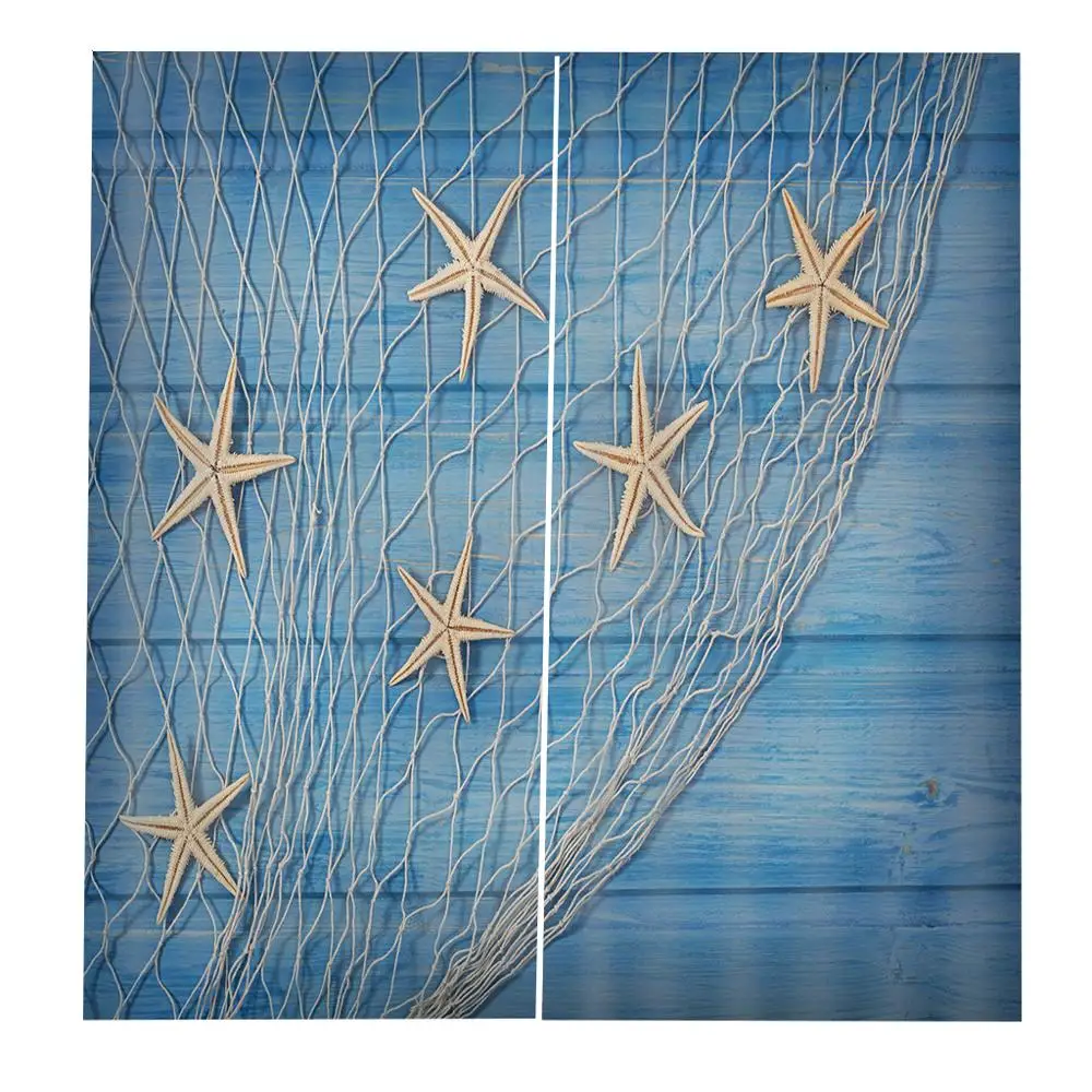 Роскошные затемняющие оконные шторы 3D синие занавески для спальни гостиной