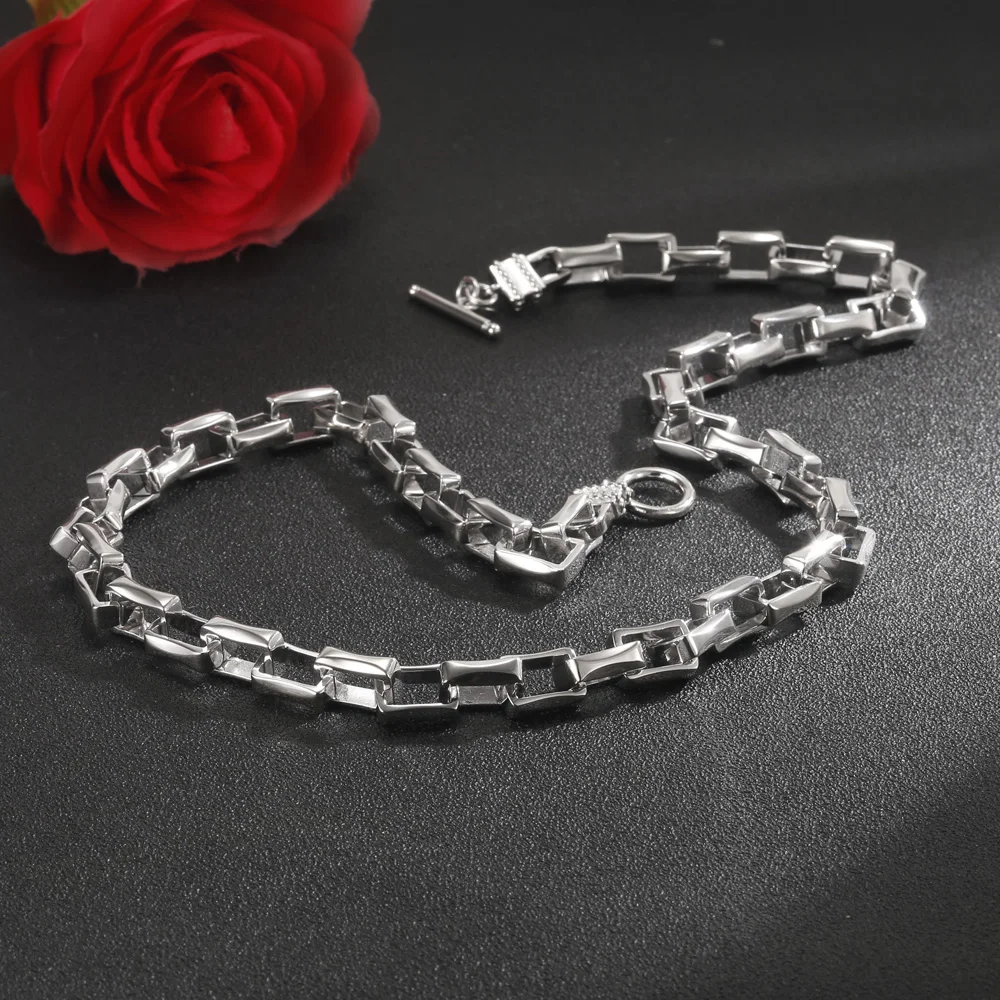 Мужское ожерелье из серебра 925 пробы мм 49 см|sterling silver necklace|925 sterling necklacenecklace free shipping