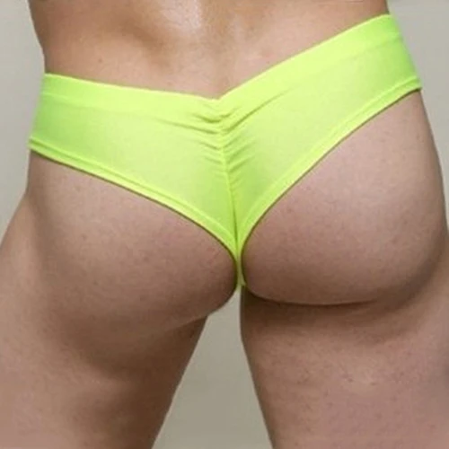 

Man's Low Waist Leakage Hip U Convex Design Underwear Men Briefs Sexy Thongs
