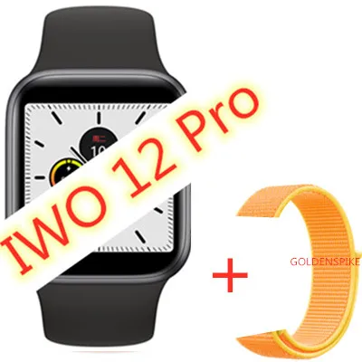 add Nylon strap Часы 5 IWO 12, умные часы с Bluetooth, 1:1 40 мм, 44 мм, умные часы для женщин и мужчин, для iOS, Apple, iphone X, Android phone, PK IWO 11/10 - Color: add Nylon strap