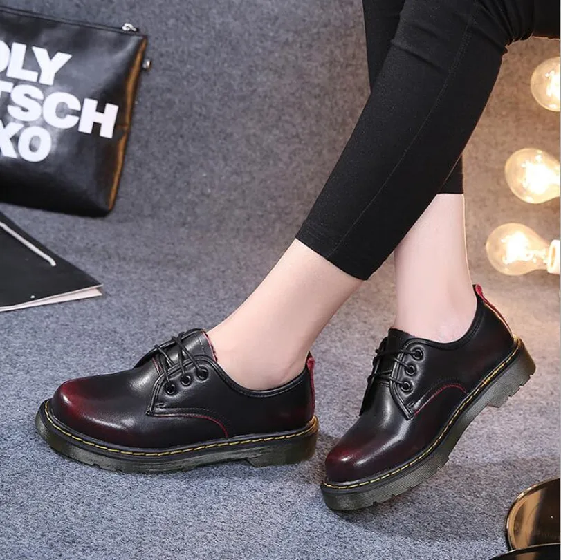 Туфли из лакированной кожи на платформе для мужчин и женщин натуральная кожа