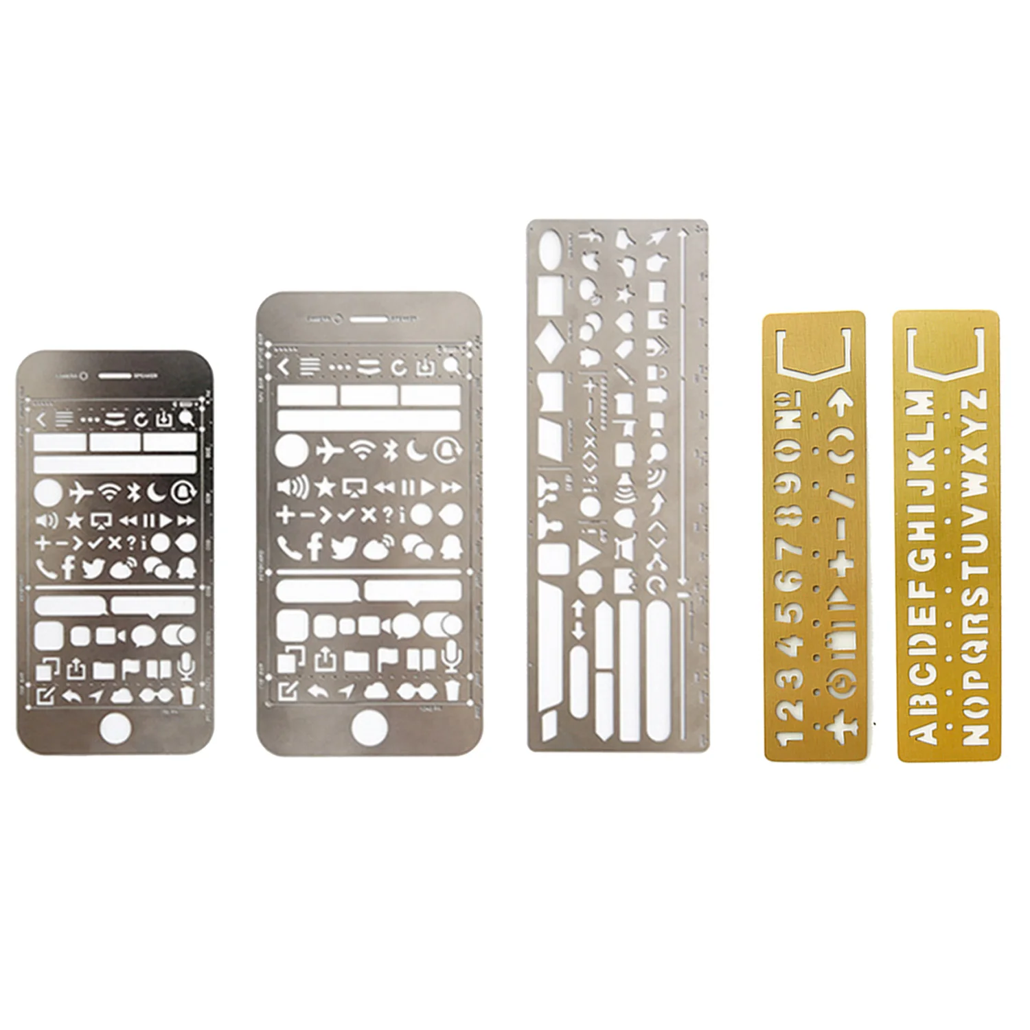 5 шт. видов портативные металлические многофункциональные шаблоны для рисования