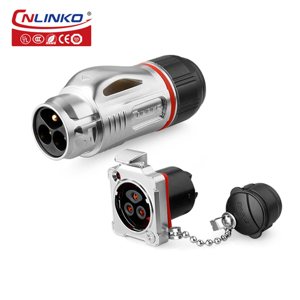 

CNLinko 3-контактный металлический разъем открытый провод разъем AC/DC разъем и разъем для промышленного оборудования водонепроницаемый