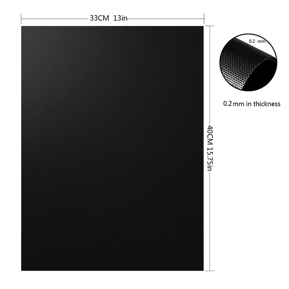 

High Temperature Resistant Non-Stick Grid Barbecue Mat Barbecue Mat Reusable Easy To Clean Black