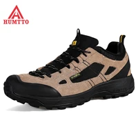 humtto brand hiking shoes for men outdoor sport trekking mountain tactical mens boots light genuine leather lace up sneakers