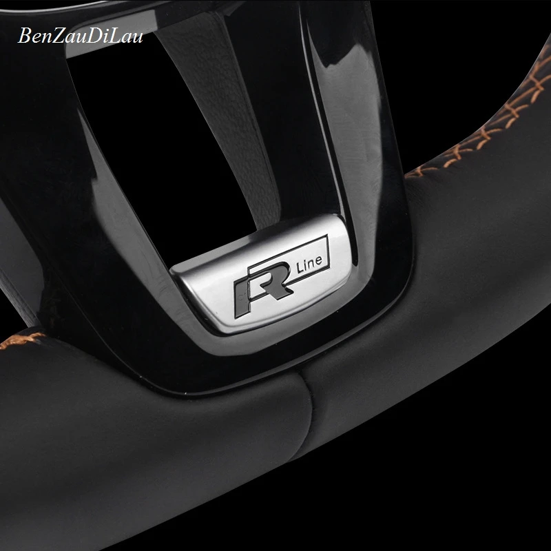 Украшение рулевого колеса автомобиля R металлическая наклейка с логотипом для