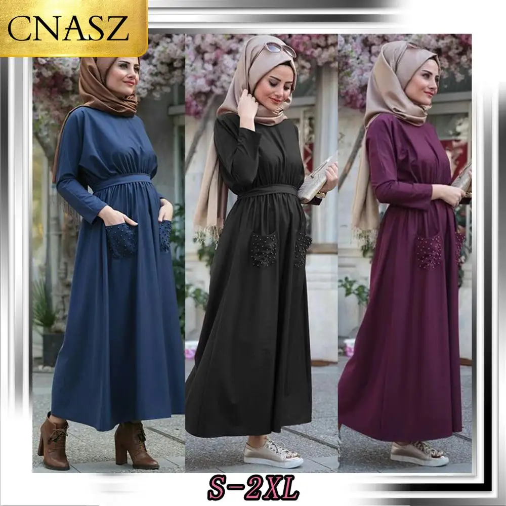 Мусульманская Дубай Модная элегантная женская одежда 2019 новые модели Amazon Explosion