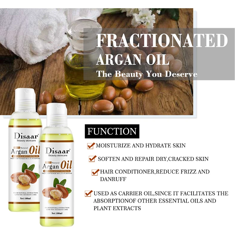 100% натуральное органическое аргановое масло уход за волосами увлажняющий