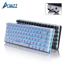 Ajazz AK33 Mechanical Keyboard USB Gaming Keyboard Blue / Black Switch 82 Key Conflict Free RGB /1 Color Backlit Keyboard for PC