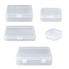 Квадратные прозрачные пластиковые коробки для хранения ювелирных изделий, бусины, ремесла, контейнер для чехлов, 5 размеров на выбор