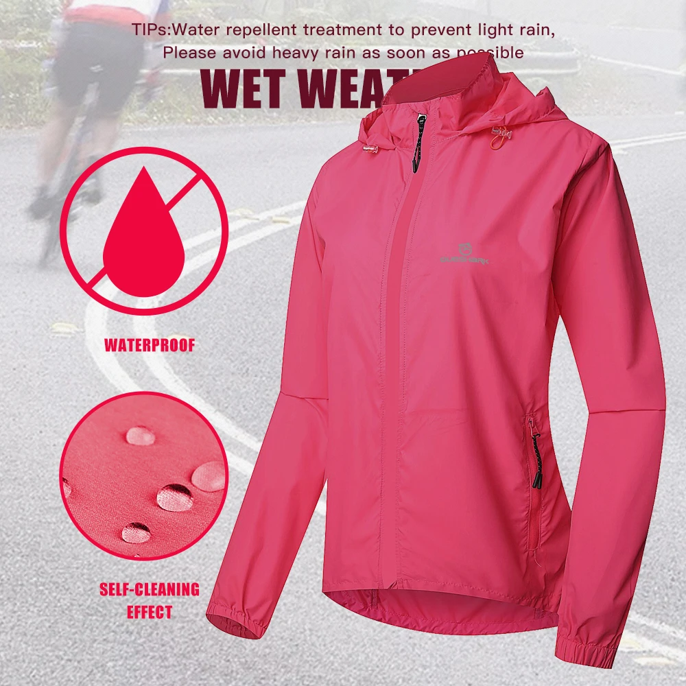 QUESHARK Женская ветрозащитная Водонепроницаемая Светоотражающая велосипедная