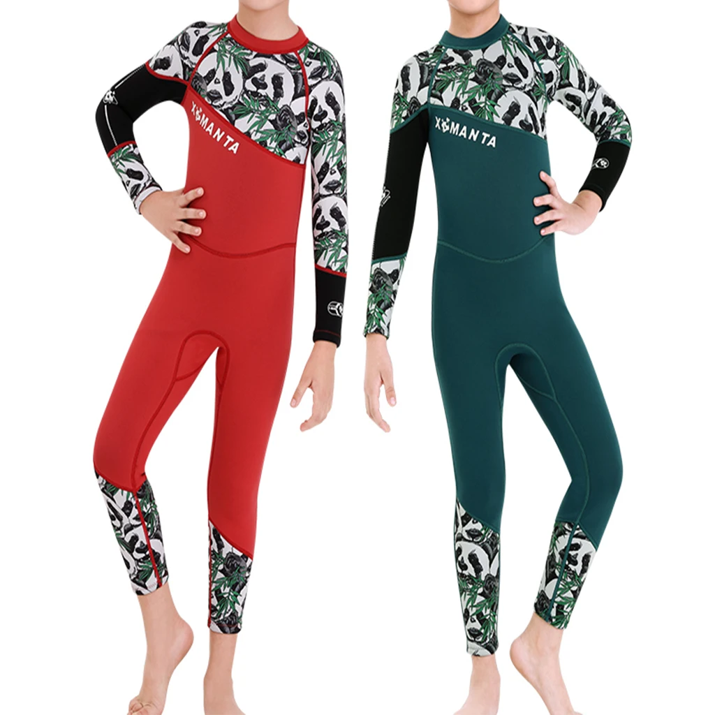 

2.5mm Neoprene Wetsuit Kids Swimwears Diving Suits Long Sleeve UV Protection Thermal Swimsuit Children One-Piece Jumpsuit