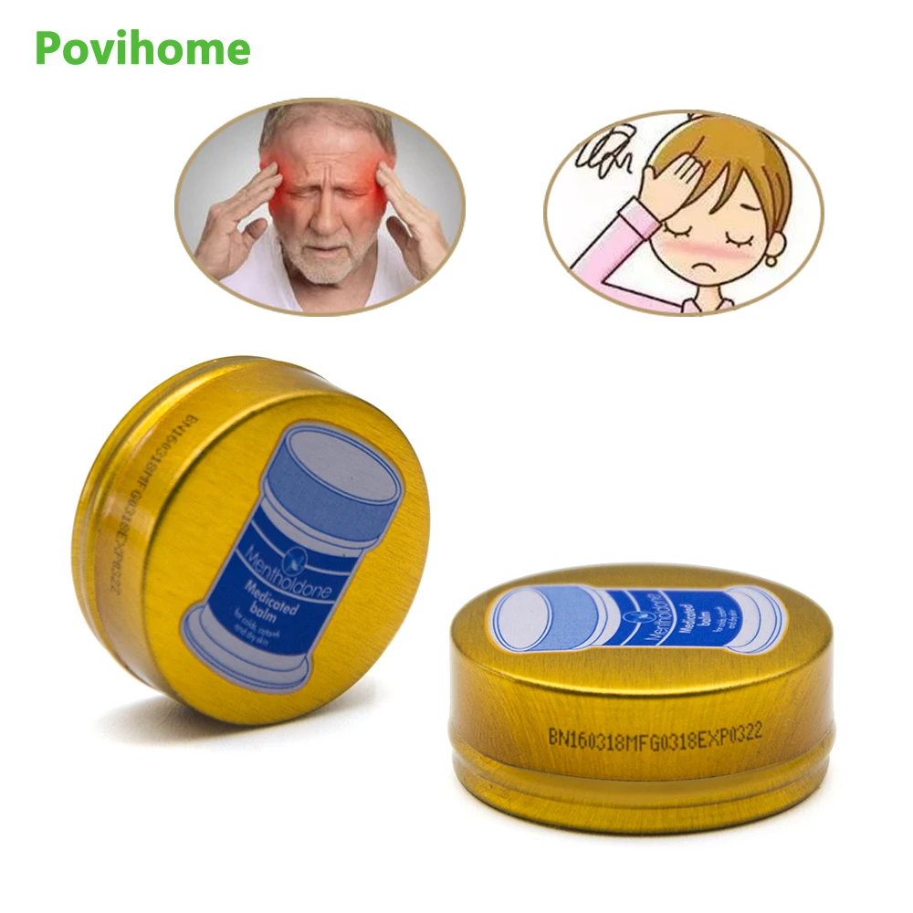 

1Pcs Herbal Cooling Oil Cold Cool Headache Dizziness Mosquito Bites Antipruritic Treatment Cream Pain Relief Medical Plaster