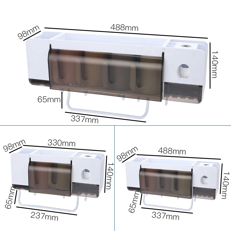 Настенный держатель для зубных щеток Автоматический Диспенсер зубной пасты