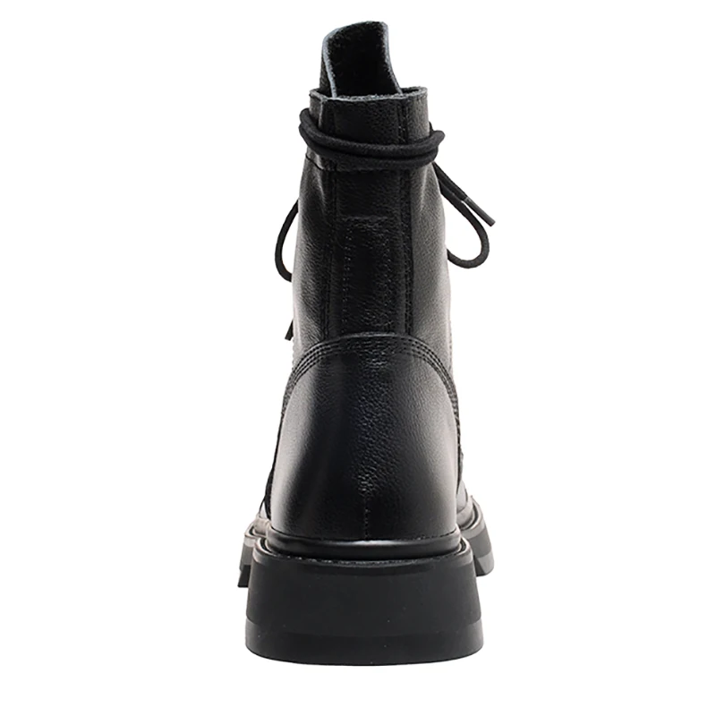 Beli Dovereiss FashionMatin Sepatu Bot Musim Dingin Baru Seksi Pendek Boot Elegan Warna Murni Putih Susu Ringkas Mature Cross Diikat Sepatu Bot Pendek