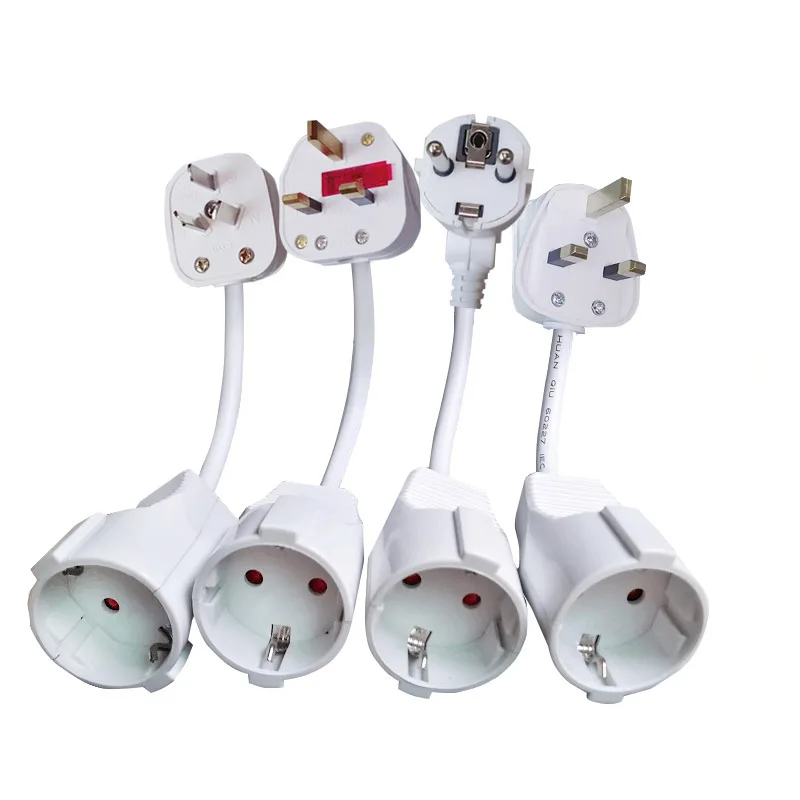 Power Extension Cable EU UK AU US Israel Male Plug TO EU Female Adapter Power Cord Electrical Plug Charging Conversion