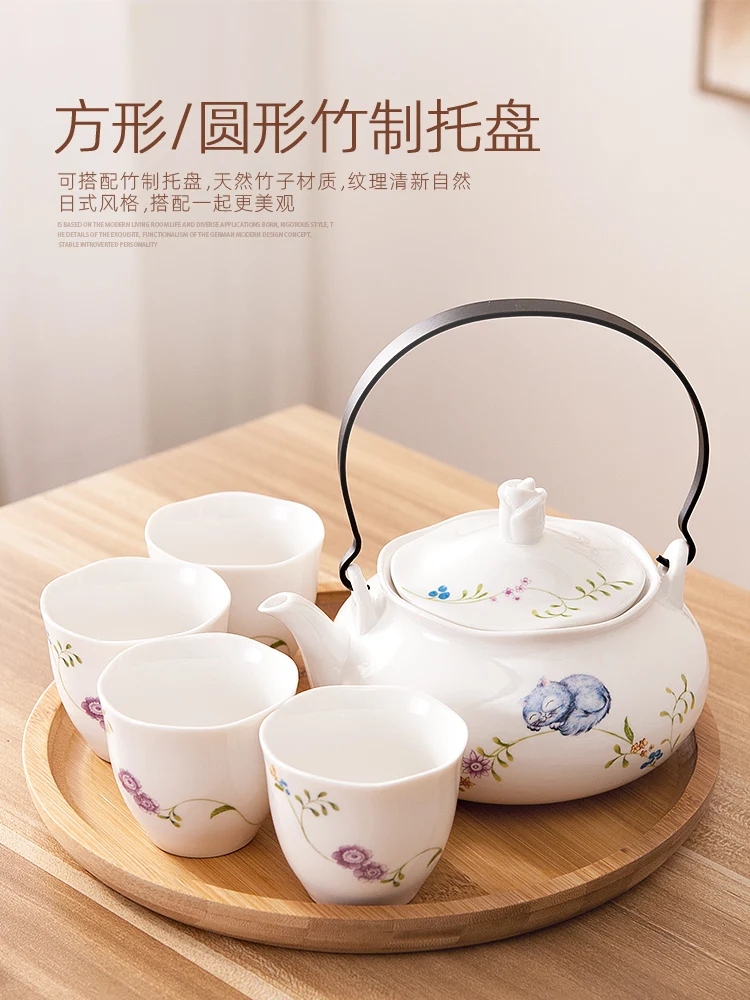 

Набор для чая BG50TS, Белый Керамический Китайский Чайный сервиз и Набор чашек, Подарочный чехол