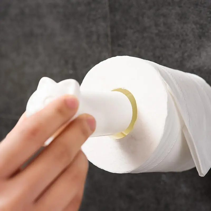 Милый держатель для туалетной бумаги с кошкой кухонный рулона регулируемая