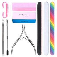 manicure nail files and buffers acrylic nails art cuticle pusher nippers dead skin remover block sanding sponge kits tools sets