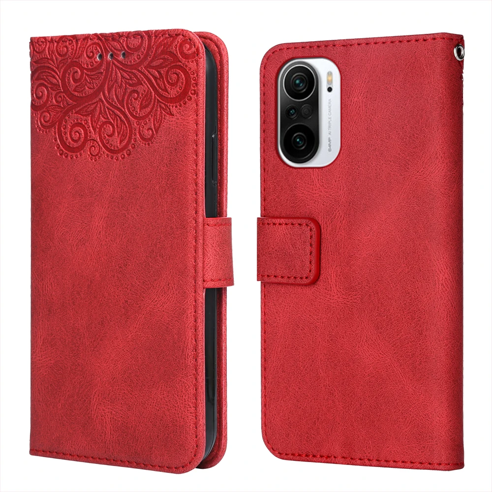 

For Xiaomi Redmi K40 Ultra Flower Embossing Case Coque for Redmi K40 Ultra Wallet Flip Leather Case for Xiaomi K40 Ultra Cover