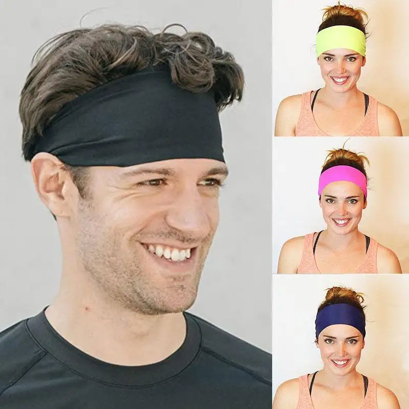

Men Women Fluorescence Color Head Hairband Sweet Girls Sport Hairband Outdoor Sweatband