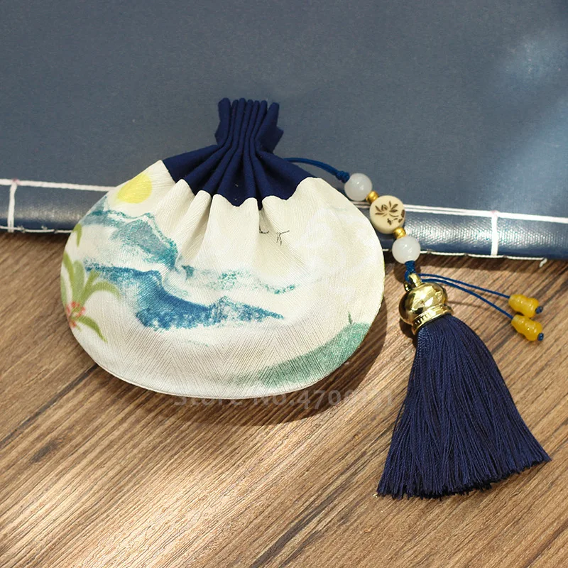 Кошелек с Саше в китайском стиле традиционный атласный винтажный кошелек Hanfu