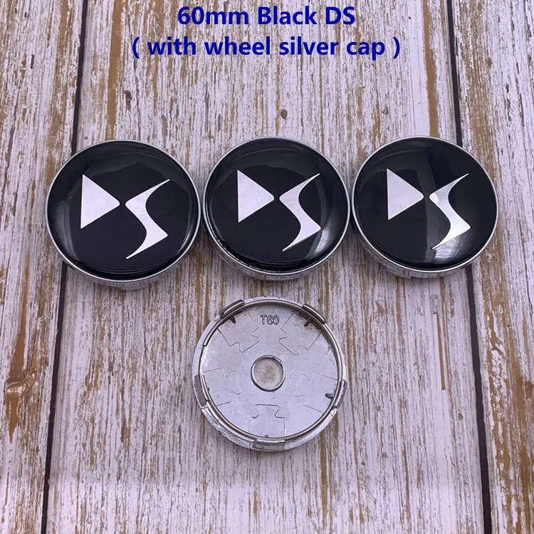 4 шт. 56 мм 60 логотип DS Автомобильная эмблема Центр колеса Колпачок значок колпачок
