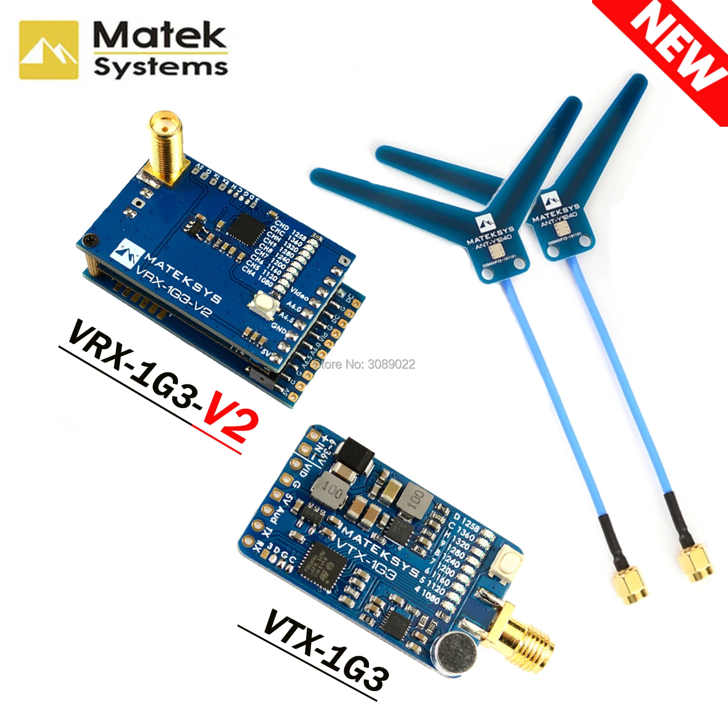 Система Matek Mateksys VRX 1G3 V2 / VTX 1 3 ГГц FPV видео 2CH 9CH передатчик Wid Band приемник RC Дрон