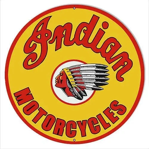 

Motorcycle Metal Round Metal Tin Sign Suitable for Home and Kitchen Bar Cafe Garage Wall Decor Retro Vintage 12 X 12 Inch