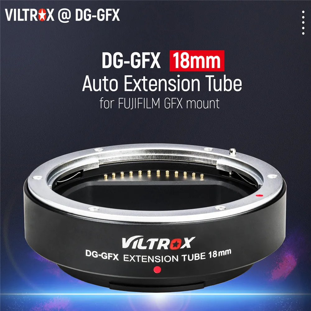 Viltrox DG-GFX 18 мм адаптер для объектива с автофокусом макро-удлинитель адаптер для объектива G крепление для камеры FUJIFILM GFX50S GFX50R GFX100