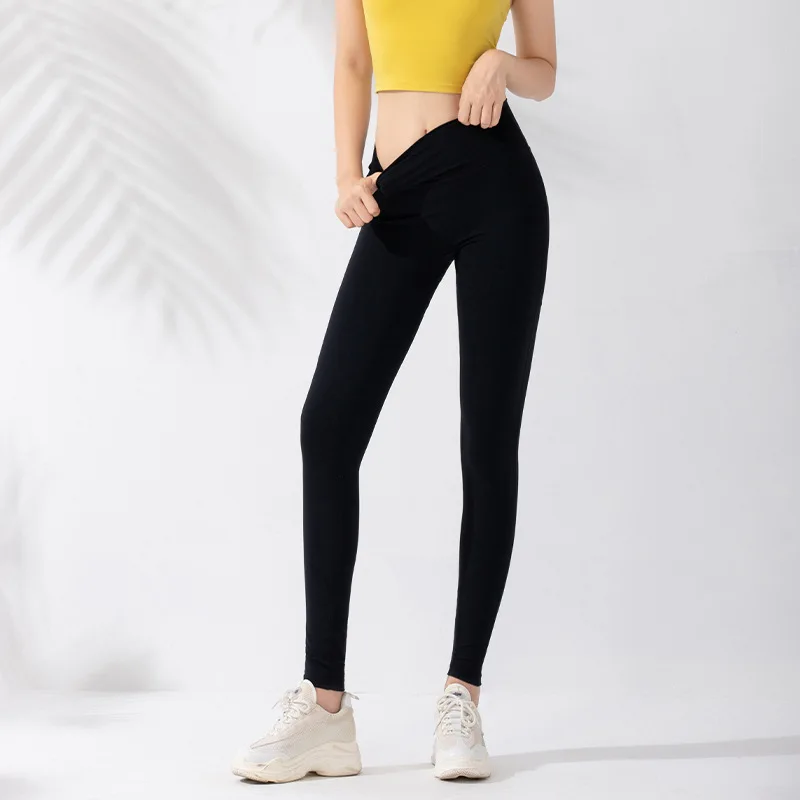 

New Products Peach Buttock Lifting jian shen ku Female Elasticity Bare Sense Tight Dry Running Athletic Pants High-waisted Belly