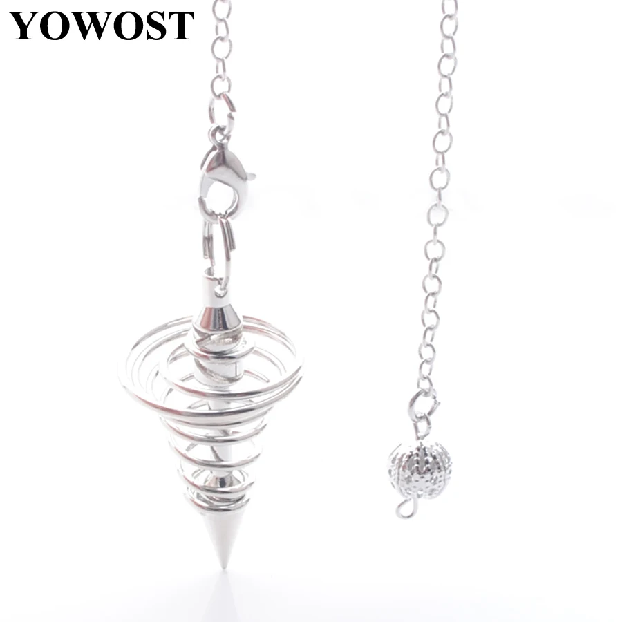 Спираль в форме конуса серебряная пирамида кулоны Divination духовный амулет кулон