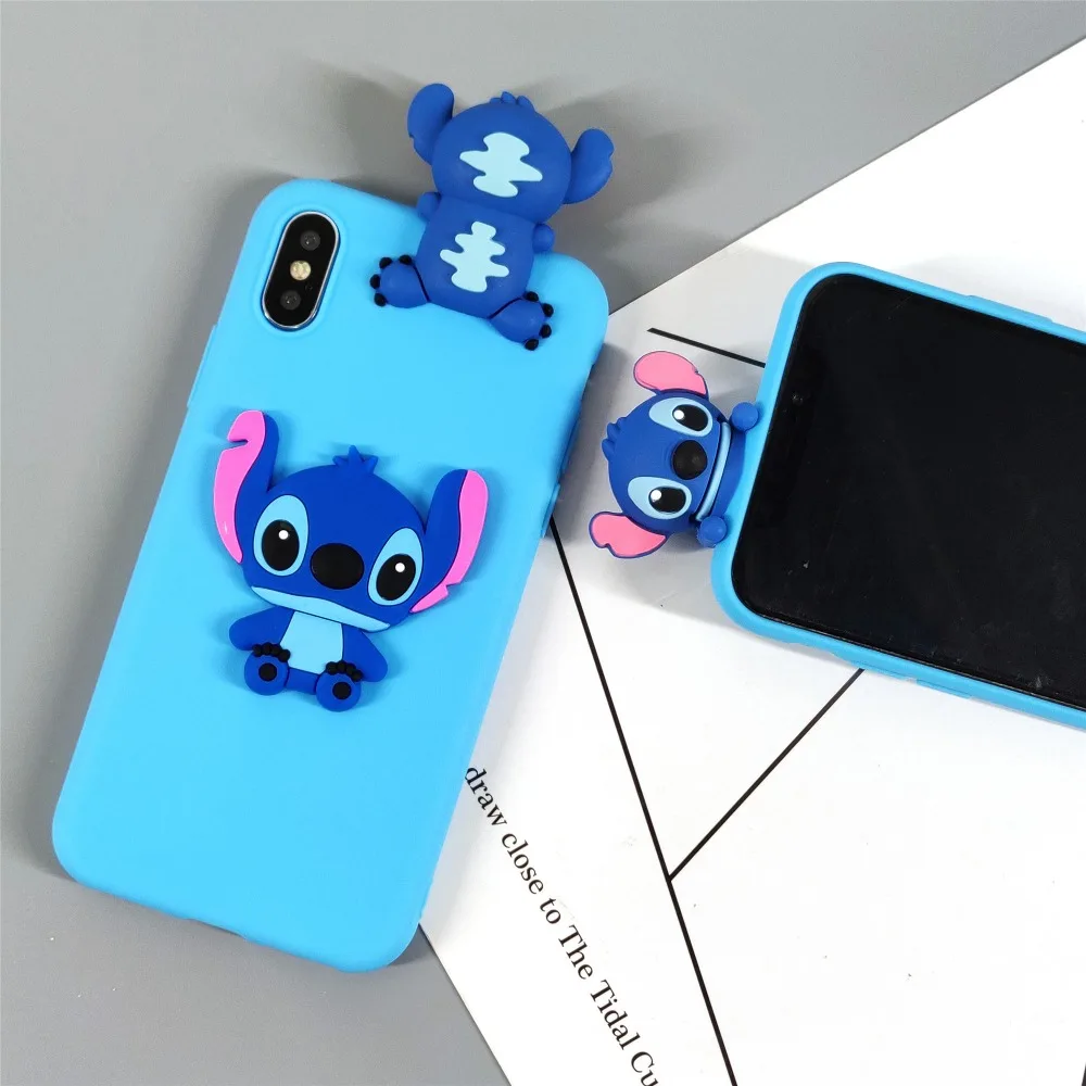 Мультфильм 3D маленький Стич куклы чехол для samsung Galaxy A70 A60 A50 A40 A30 A20 A10 M10 M20 M30 Карамельный цвет Мягкий ТПУ чехол для телефона