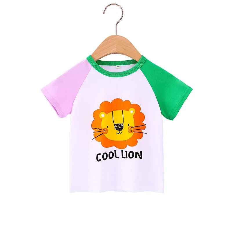 Футболки для маленьких мальчиков Детская летняя футболка с коротким рукавом