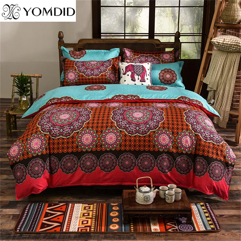 

Постельное белье с рисунком мандалы, Комплект постельного белья из хлопка, размер twin/full/queen/king, Комплект постельного белья в стиле бохо
