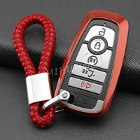 smart car key case cover fob for ford ecosport mustang edge explorer fusion ranger f 150 f 250 tpu soft red