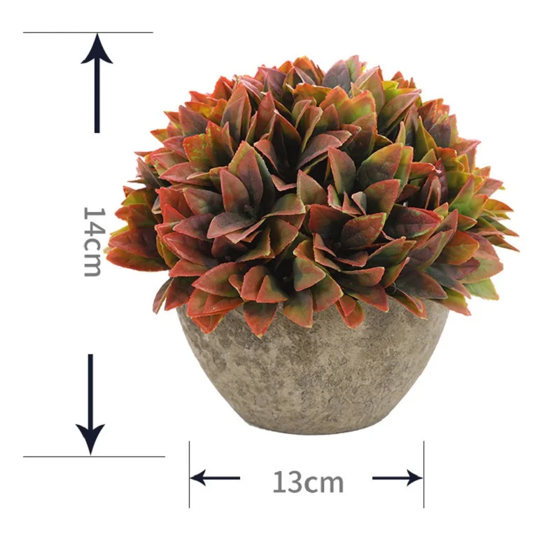 

Fake Plant Bonsai Home Decor Artificial Plants Craft Supplies Green Plant Simulation Plant Potted Retro Pulp Simulation Flower