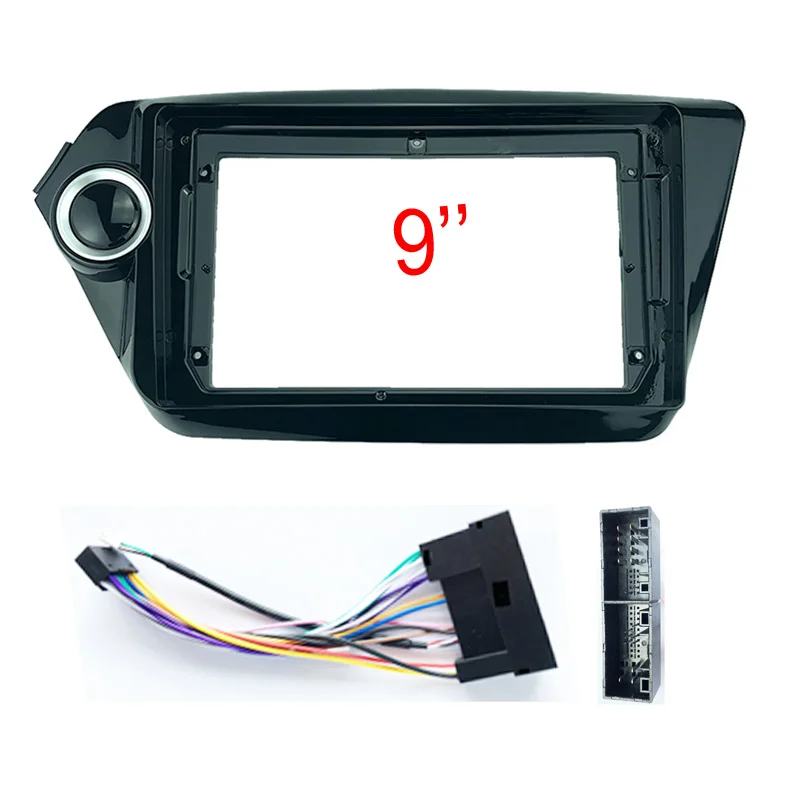 

2 Din Автомобильная рама Fascia ДЛЯ Kia Rio3 Rio 3 K2 2010-2016, Автомобильный плеер с переходом, навигация, DVD, рама с кабелем