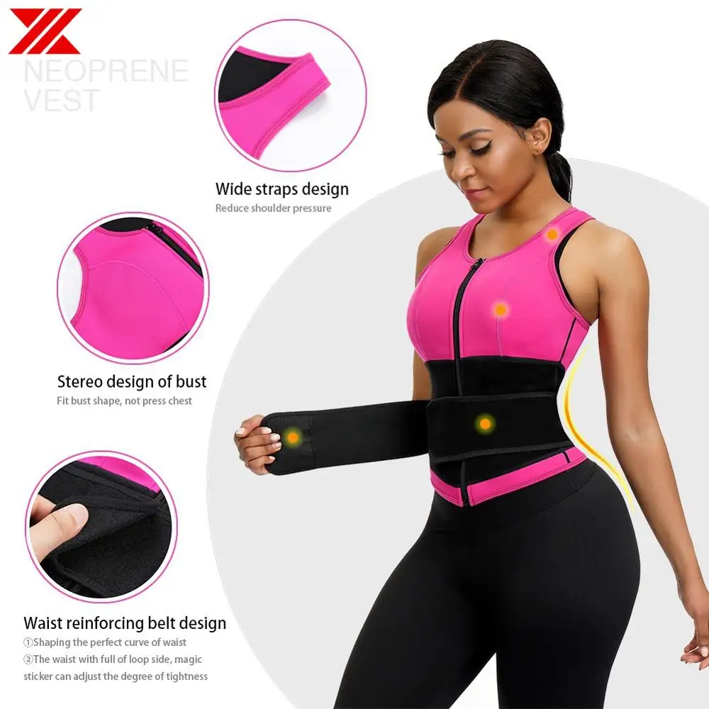 HEXIN Для женщин талии тренер Body Shaper Пот Сауна жилет Корректирующее белье женские