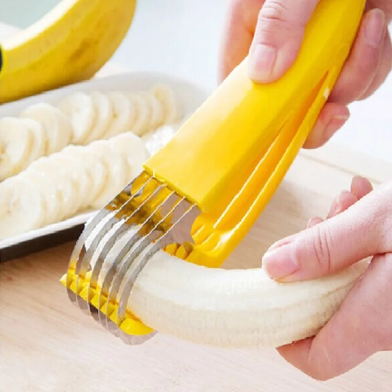 WBBOOMING Kitchen Accessories Banana Slicer Chopper Fruit Cutter Cucumber Salad Vegetable Peeler New Cooking Tools Home Creative | Дом и сад