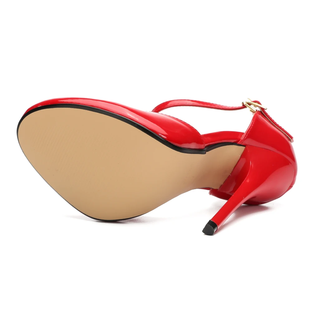

Crossdresser Sandals Buckle Stilettos 13cm Thin High Heels D'Orsay Shoes Woman Wedding Pumps Large Size 46 47 48 zapatos mujer